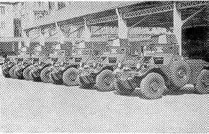 Six 'New' Feret Scout Cars -1963 (Six Rolls Royce engined Ferrets, with Browing's mounted, were purchased by the Regiment in Jan. 1963, and have proved invaluable when they can be coaxed out of workshop!)